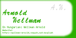 arnold wellman business card